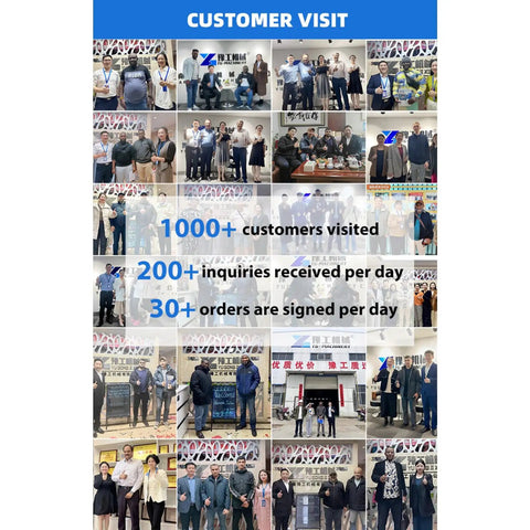 Customer visit highlights showcasing interactions with the Heavy Duty Electric Vacuum Lifter Robot for various tradesmen.