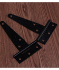 Heavy Duty Black Flat T Hinge Set For Barn Doors, Garden Gates, Wooden Boxes, Cabinets And Fences, 12 Pack, Corrosion Resistant