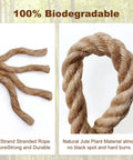 Heavy Duty 4 Strand Manila Rope 1.5 Inch Thick 100 Feet Natural Hemp Rope close-up of strands and twist, 2063 lbs SWL