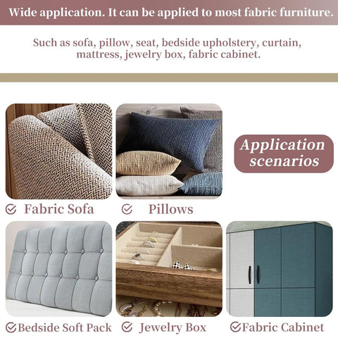 Dark Gray Self Adhesive Linen Repair Tape For Couch Sofa Patch No Sweat Diy Fix Flexible Cut Furniture Cover Strip For Chairs Cushions Bags 4 By 70 Inches applied on fabric sofa, pillows, bedside upholstery, jewelry box, and fabric cabinet.