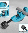Tubing Cutter For Copper, Aluminum, Brass, And Plastic Tubing 1/8 To 1-1/4 Inch Quick Acting Cutter with replacement wheel and reamer