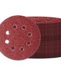 Stack of 50 pcs 125mm 8 holes sanding discs and pads 5 inch 40 grit hook and loop sandpaper sheets for random orbital sander