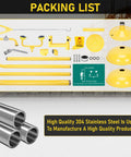Heavy Duty Emergency Shower And Eye Wash Station With Adjustable Water Pressure Built In Filter Splash Resistant Column Flow 92 Inch Tall Stainless Steel With Yellow Coating And Emergency Sign parts layout with stainless steel tubing.
