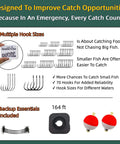 Pocket Survival Fishing Kit Emergency Tackle Box with hooks, line, and floats for camping and hiking, ultra portable 3.7oz mini gear.
