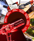 Illustration showing Cordless Leaf Blower For 18V Batteries 720 CFM 180 MPH Handheld Brushless Dust Blower with light in various uses