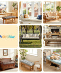 Custom Bench Cushions For Indoor And Outdoor Use, Tufted Non Slip Cushions For Piano Benches, Bay Windows And Porch Swings