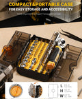 78 PCS Precision Screwdriver Set All In One with socket bits and ratcheting wrench in premium case on table