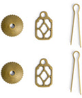 Flower Box Brass Cabinet Pulls Set of 2, 2.1 Inch Length Brass Hardware Handles For Cabinets And Furniture, screw and washer parts