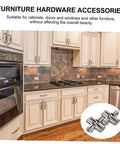 Operitacx hidden cabinet hinges, zinc alloy, thick design, 2 pcs; for furniture repair; shown in inset.
