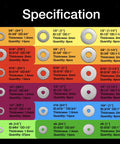 Front view size chart of Fender washers: 304 stainless steel, SAE sizes #6–1/2 in, 220 pcs