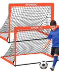 2 Pack 4 By 3 Feet Pop Up Soccer Goals Set For Indoor And Outdoor Practice Portable Goals With Carrying Bag And Ground Stakes Orange