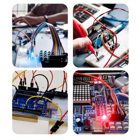 90 Pack Breadboard Jumper Wires Kit 20cm 2.54mm Male Female Multicolor Cables For Arduino Raspberry Pi Prototyping