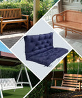 Waterproof Swing Cushions For Outdoor Furniture 2 To 3 Seater With Ties And Backrest 4 Inch Thick Patio Bench Cushions for swings