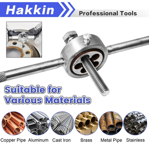 M14x1.5 Metric Tap And Die Set With 38mm Round Die Stock Handle Wrench Pro Grade High Speed Steel Tap Die Kit For Fast Clean Threads