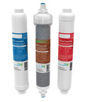 RO Buddie Aquarium Filter Replacement Cartridges Set Three Pack Featuring Sediment Carbon Block And Color Changing DI Resin