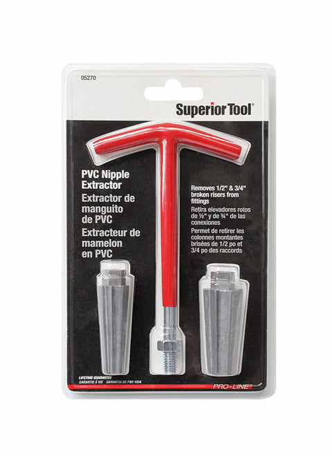 Riser Removal Tool For 1/2 Inch And 3/4 Inch Pipes Steel Construction Durable Plumbing Tool For Quick Riser Removal in packaging