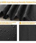 Heavy Duty Patio Umbrella Cover For 9 To 13 Ft Cantilever Umbrellas With Zipper And Support Pole 600D PU Coated fabric details