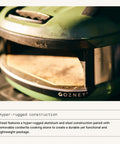 Tread Portable Pizza Oven Olive With Lateral Gas Burner Quick Heat Up Makes 12 Inch Pizzas Lightweight Yet Rugged
