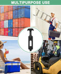 Four Pack T-Handle Rubber Flexible Draw Latches 6 Inch Hood Latch With Screws shown in multipurpose use settings