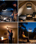 Go To Rechargeable Solar Camping Lantern With 6600mAh Battery And 4000 Lumens Output used in various outdoor and home settings