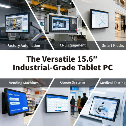 15.6 Inch All In One Industrial Panel PC With Android 12 Fanless RK3399 used in various industrial applications