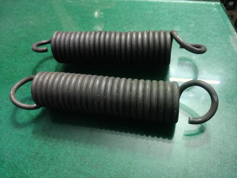 Pro Grade Heavy Duty Extension Springs Eleven Inch Hook To Hook By 1.94 Inch Outside Diameter black chrome silicone steel for workshop use.