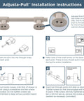 Installation instructions for Adjustable Drawer Pulls 5 Pack In Champagne Bronze With Fluted Edge For Kitchen Cabinets And Furniture Fits 1 3 8 To 6 5 16 Inch Hole Centers.