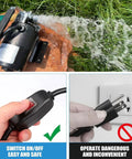 Water Transfer Pump 115V One Tenth HP Electric Utility Pump With On Off Switch Includes Two Six Foot Hoses Draining Pools Ponds