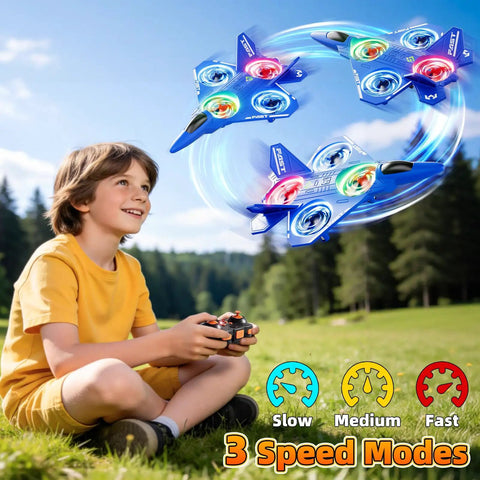 Kid Friendly RC Airplane Drone With One Key Takeoff Landing Headless Mode 360 Degree Flips Auto Hover For Beginners Outdoor