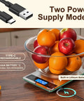Pro Grade Digital Kitchen Scale With 33 Pound Capacity, Stainless Steel And Tempered Glass Surface, USB Rechargeable