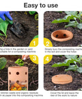 Clay 10 Inch Worm Compost Bin For Outdoor Gardens Turns Kitchen Scraps Into Rich Soil Fast With Perforated Holes Ceramic Worm Farm