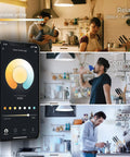 Smart WiFi LED Bulb 7W 60W Equivalent Spiral Filament Multicolor RGB And Tunable White 2000K To 5000K app interface by scenes