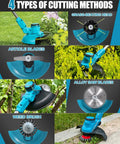 Cordless Weed Wacker with 1300W Brushless Motor Delivers Up To 23000 RPM Includes 4 Blade Types Lightweight Grass Trimmer detail
