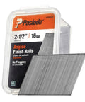 Package of Heavy Duty Galvanized Finishing Nails for 20 Degree Angled Nailer 16 Gauge 2 and a Half Inch 2000 Per Box Chisel Point