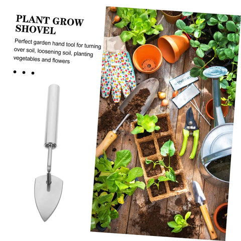Garden Digging Tool Hand Shovel For Cultivation And Planting No Handle Design Easy Soil Loosening Weeding Transplanting Grass Removal Handheld Garden Tool For Veggies And Flowers next to gardening materials and plants