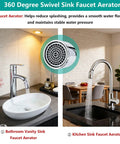 3/4 Inch GHT Thread Garden Hose Adapter With Aerator And 360 Degree Swivel Faucet To Hose Connector for bathroom and kitchen sinks