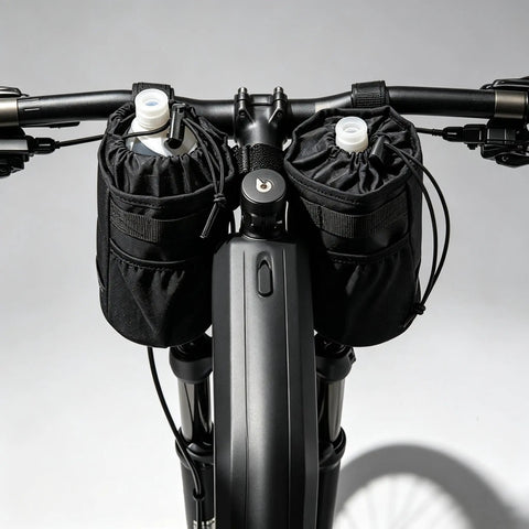 Rock Solid Insulated Bike Cup Holder For Epic E-Bike Offroad MTB Rides Keeps Your Drink Ice Cold Or Scalding Hot With Thick Foam Protection During Wild Adventures And Camp Tours Leak Proof Gear on e-bike handlebars
