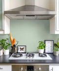 Modern kitchen backsplash with Metro Minty Hex Gloss Porcelain Tile For Floors And Walls, 1 Inch Hex, high-sheen finish.