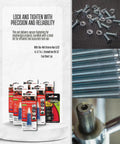 Must Have Medium Strength Thread Locker Gel Bundle With Blu Mol Xtreme Screwdriver Bit Seals Threads And Prevents Vibration Loosening Gift Set Of 7 Tools packaging and contents