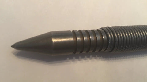 Heavy Duty Hammerless Window Punch For Fire Rescue And Emergency Response With Attachment Lanyard delivers precision impact force with sharp tip.
