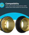 Heavy-Duty Brass Closet Spud For Urinals Kit With Locknut, Rubber Washer, And Metal Washer - Commercial Grade