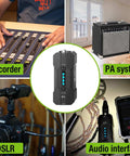 Portable Phantom Power Supply 48V 12V Switch for Condenser and Shotgun Mics, Rechargeable Battery Pack Image with Uses