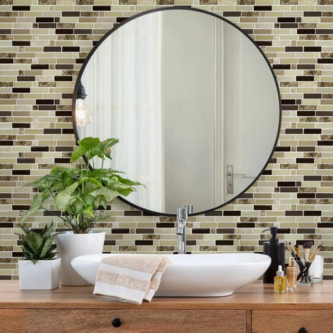 12x12 Peel And Stick Kitchen Backsplash Tiles Self Adhesive Easy Install DIY Friendly No Mess For Kitchen And Bathroom 10 Sheets Eco Friendly