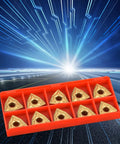 10 Pieces WNMG 432 And WNMG0804 CNC Carbide Inserts Built Tough With High Density Coated Finish in red case