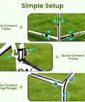 Quick-connect assembly details for Heavy Duty Walk In Metal Chicken Coop With Run Spire Shaped Poultry Cage Weatherproof Cover