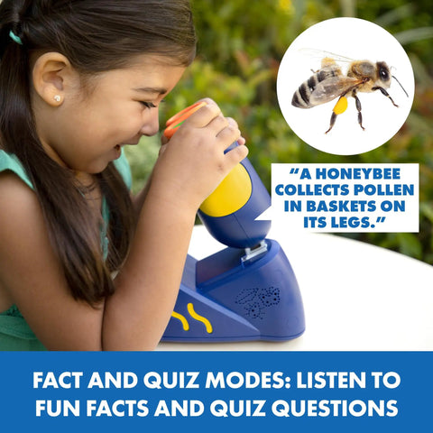 Child using Talking Microscope for Kids With Bindi Irwin Voice Totally Awesome STEM Toy That Sparks Curiosity and Hands On Learning