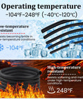Universal Fuel Line Hose One Eighth To Five Sixteenths Inch Inner Diameter NBR Rubber Five Feet Durable Oil And Temperature Resistant For Kawasaki Kohler EZGO Small Diesel Engines Lawn Mowers ATVs Golf Carts Generators Outboards Snowblowers with operating temperature range.