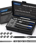 ZOMIYU M6x1.0 thread repair kit in open case with drill, tap, counterbore and 10 304 stainless inserts