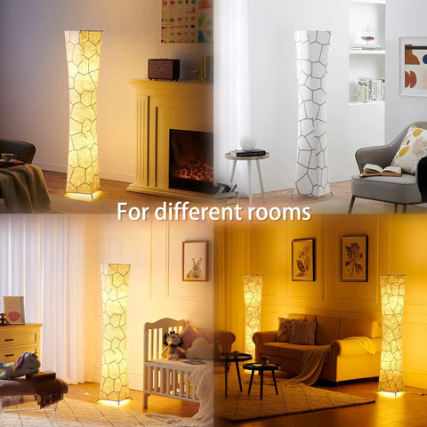 52 Inch Dimmable Floor Lamp With Twin 12W LED Bulbs Delivering 2400 Lumens, Adjustable 3 Level Brightness, Various Room Settings