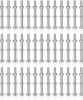 Stainless Steel Carriage Bolt Kit 50 Sets One Quarter Twenty Thread Three Inch Round Head Square Neck Bolts With 50 Hex Nuts And 50 Flat Washers